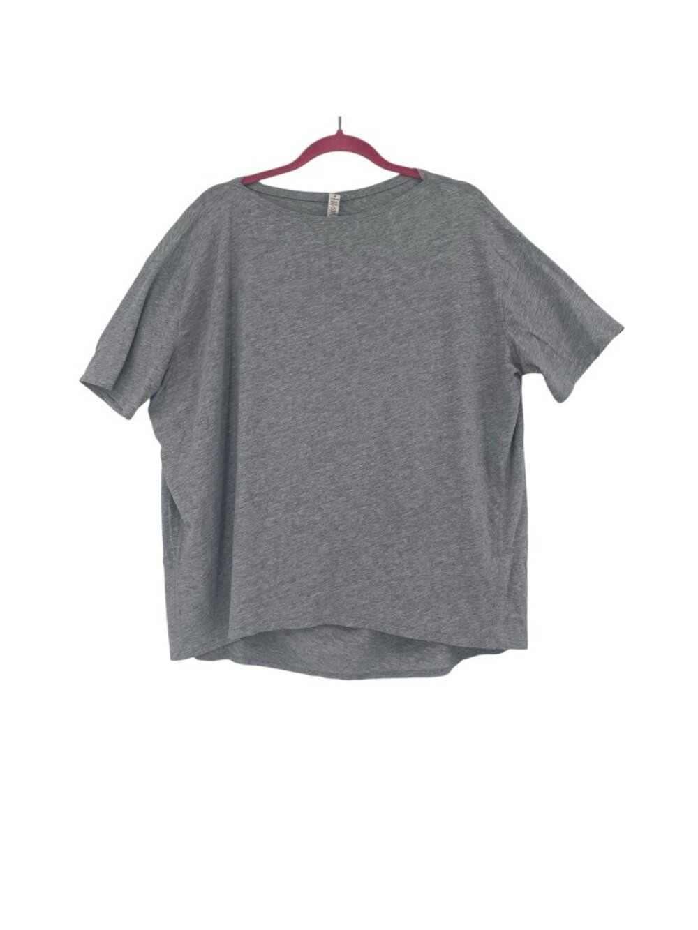 Lululemon Shirt Womens Size 12 Heather Gray Draped Oversized Tee Relaxed Fit